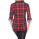 White Mark Oakley Stretchy Plaid Top - Red Black Plaid