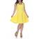 White Mark Women's Pleated Fit & Flare Dress Plus Size - Yellow