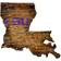 Fan Creations LSU Tigers Distressed State with Logo Sign Board