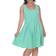 White Mark Women's Pleated Fit & Flare Dress Plus Size - Mint