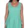 White Mark Women's Pleated Fit & Flare Dress Plus Size - Mint