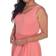 White Mark Women's Pleated Fit & Flare Dress Plus Size - Pink