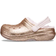 Crocs Kid's Classic Glitter Lined Clog - Gold/Barely Pink