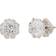 Kate Spade Something Sparkly Spade Flower Stud Earrings - Silver/Transparent