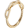 David Yurman Stax Single Row Pave Chain Link Ring - Gold/Diamonds