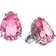 Swarovski Gema Stud Earrings - Silver/Pink