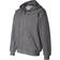 Hanes Ultimate Cotton Heavyweight Full Zip Hoodie - Charcoal Heather