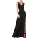 Mac Duggal V-Neck A-Line Gown - Black