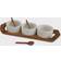 Nambe Chevron Condiment Serving Dish 4pcs