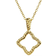 David Yurman Cable Collectibles Quatrefoil Pendant Necklace - Gold/Diamonds