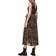 AllSaints Indra Kiku Cutout Back Midi Dress - Fur Brown