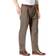 Dockers Signature Lux Cotton Classic Fit Pleated Creased Stretch Khaki Pants - Dark Pebble