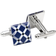 Cufflinks Inc Diamond Cufflinks - Silver/Blue/Black