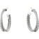 David Yurman The Crossover Medium Hoop Earrings - Silver/Diamonds