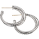 David Yurman The Crossover Medium Hoop Earrings - Silver/Diamonds