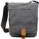 TSD Brand Atona Classic Flap Canvas Crossbody Bag - Grey