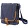 TSD Brand Atona Classic Flap Canvas Crossbody Bag - Blue