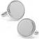 Cufflinks Inc Rope Border Round Engravable Cufflinks - Silver