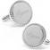 Cufflinks Inc Rope Border Round Engravable Cufflinks - Silver