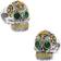 Cufflinks Inc Day of the Dead Skull Cufflinks - Silver/Gold/Green