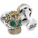 Cufflinks Inc Day of the Dead Skull Cufflinks - Silver/Gold/Green