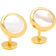 Cufflinks Inc Double Sided Round Beveled Cufflinks - Gold/White/Black