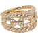 David Yurman Stax Three Row Ring - Gold/Diamonds