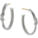 David Yurman Petite X Hoop Earrings - Silver/Gold/Diamonds