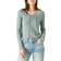 Lucky Brand Lace Up Long Sleeve Top - Balsam Green