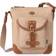 TSD Brand Dolphin Canvas Crossbody Bag - Beige