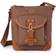 TSD Brand Dolphin Canvas Crossbody Bag - Coffee