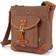 TSD Brand Dolphin Canvas Crossbody Bag - Coffee