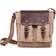 TSD Brand Turtle Ridge 4-Pocket Crossbody Bag - Camel