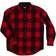 Smith's Workwear Men's Buffalo Pocket Flannel Button-Up Shirt - Red/Black