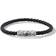 David Yurman Chevron Woven Rubber Bracelet - Silver/Black