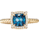 David Yurman Petite Chatelaine Bezel Ring - Gold/Hampton Blue Topaz/Diamonds