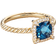 David Yurman Petite Chatelaine Bezel Ring - Gold/Hampton Blue Topaz/Diamonds
