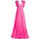 Mac Duggal Cutout Chiffon Gown - Hot Pink