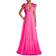 Mac Duggal Cutout Chiffon Gown - Hot Pink