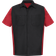 Red Kap Short Sleeve Two Tone Crew Shirt - Black/Red