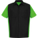 Red Kap Short Sleeve Two Tone Crew Shirt - Black/Lime