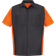 Red Kap Short Sleeve Two Tone Crew Shirt - Charcoal/Orange