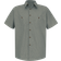 Red Kap Short Sleeve Microcheck Uniform Shirt - Hunter/Khaki Microcheck