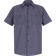 Red Kap Short Sleeve Microcheck Uniform Shirt - Blue/Charcoal Microcheck