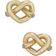 Kate Spade Crystal Accented Love Knot Stud Earrings - Gold/Transparent