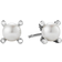 David Yurman Cable Stud Earrings - Silver/Pearl/Diamonds