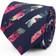 Ox & Bull Painted Floral Silk Tie - Navy Stripe