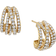 David Yurman Crossover Shrimp Earrings - Gold/Diamonds