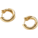 David Yurman Crossover Hoop Earrings - Gold/Diamonds