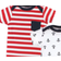 Hudson Baby Cotton Rompers 3-pack - Captain (10152796)
